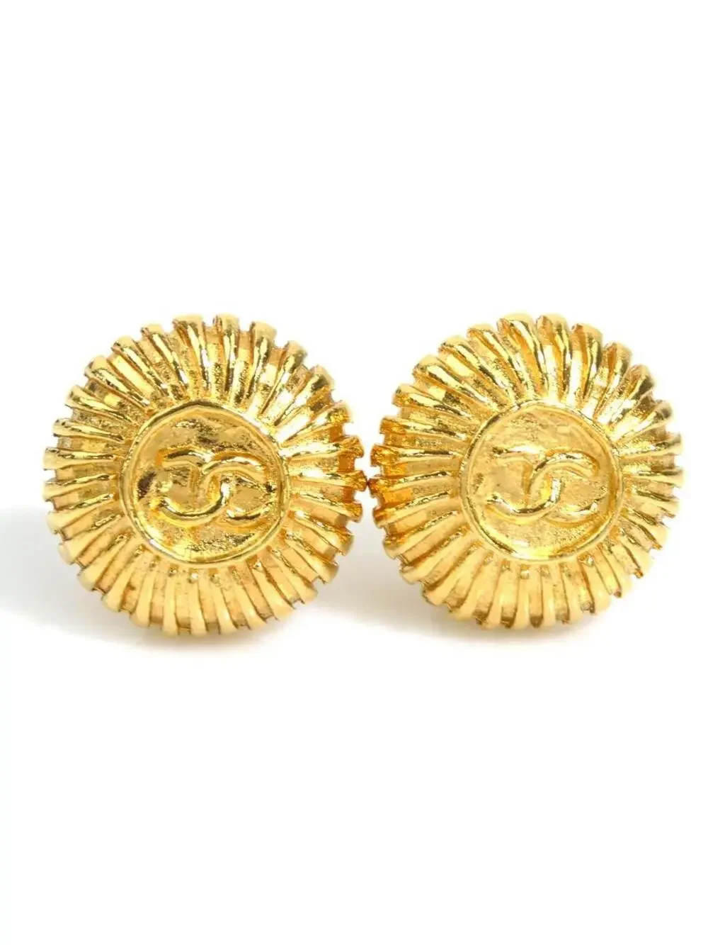 Auth Chanel Cc Logo Clip On Earrings #302777C29B